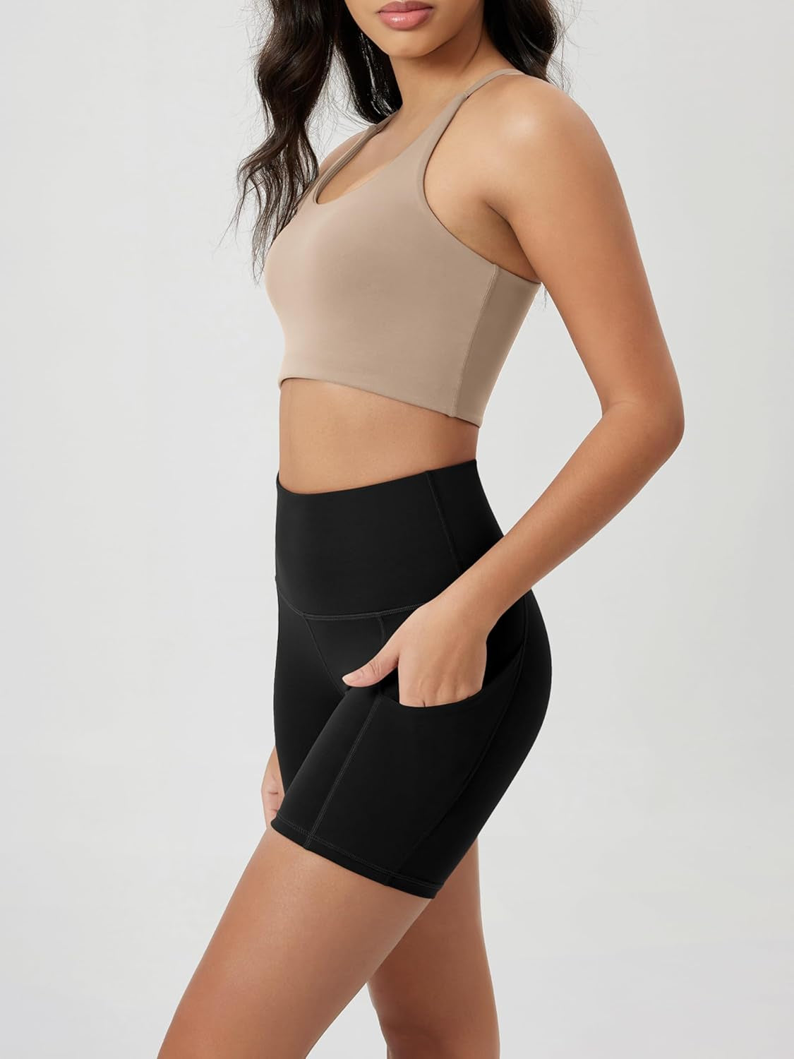 Women'S Tummy Control Biker Shorts 2.0 with Pockets High Waist Athletic Workout Yoga Shorts-5" / 8" / 10" Inseam