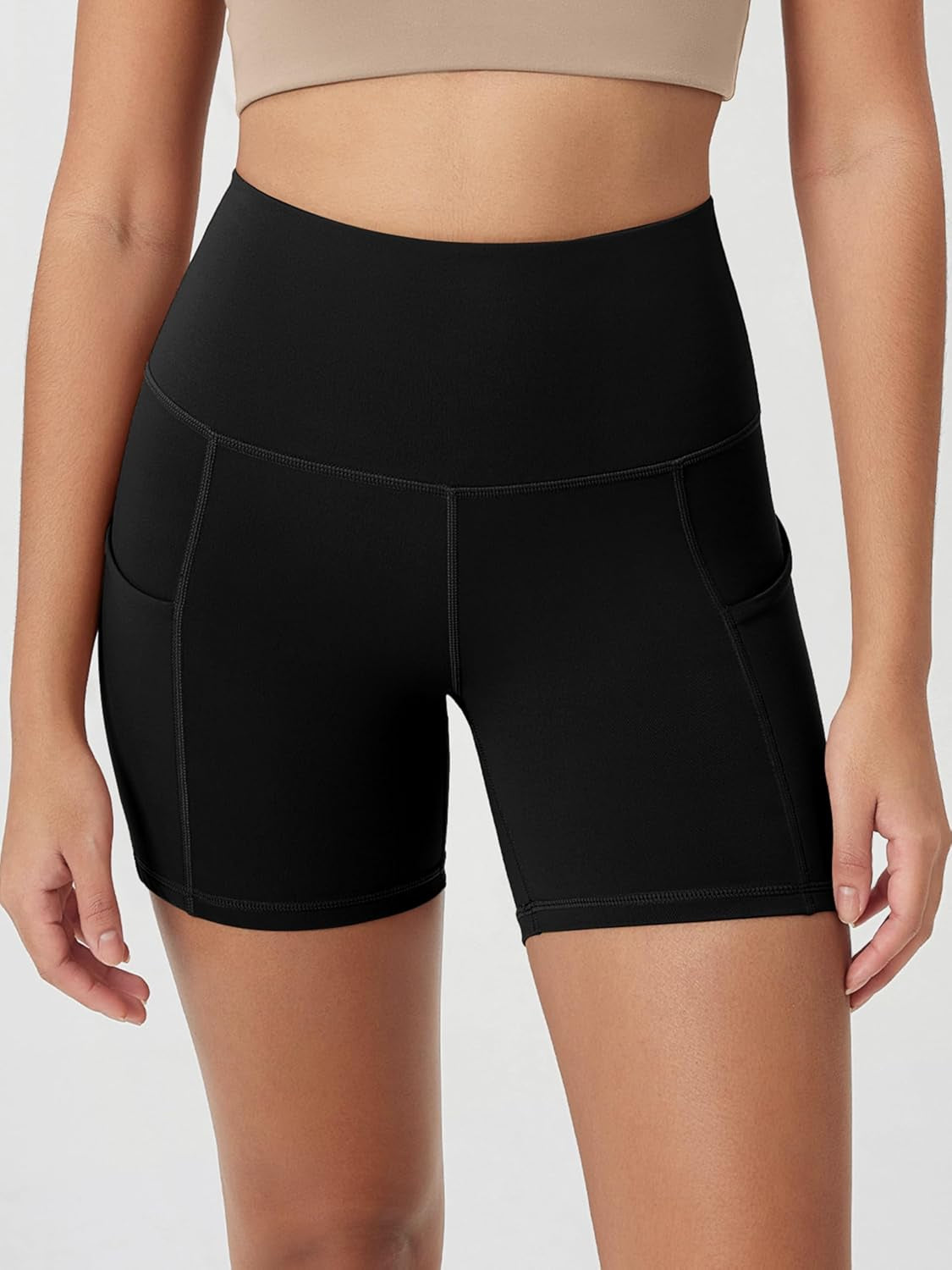 Women'S Tummy Control Biker Shorts 2.0 with Pockets High Waist Athletic Workout Yoga Shorts-5" / 8" / 10" Inseam