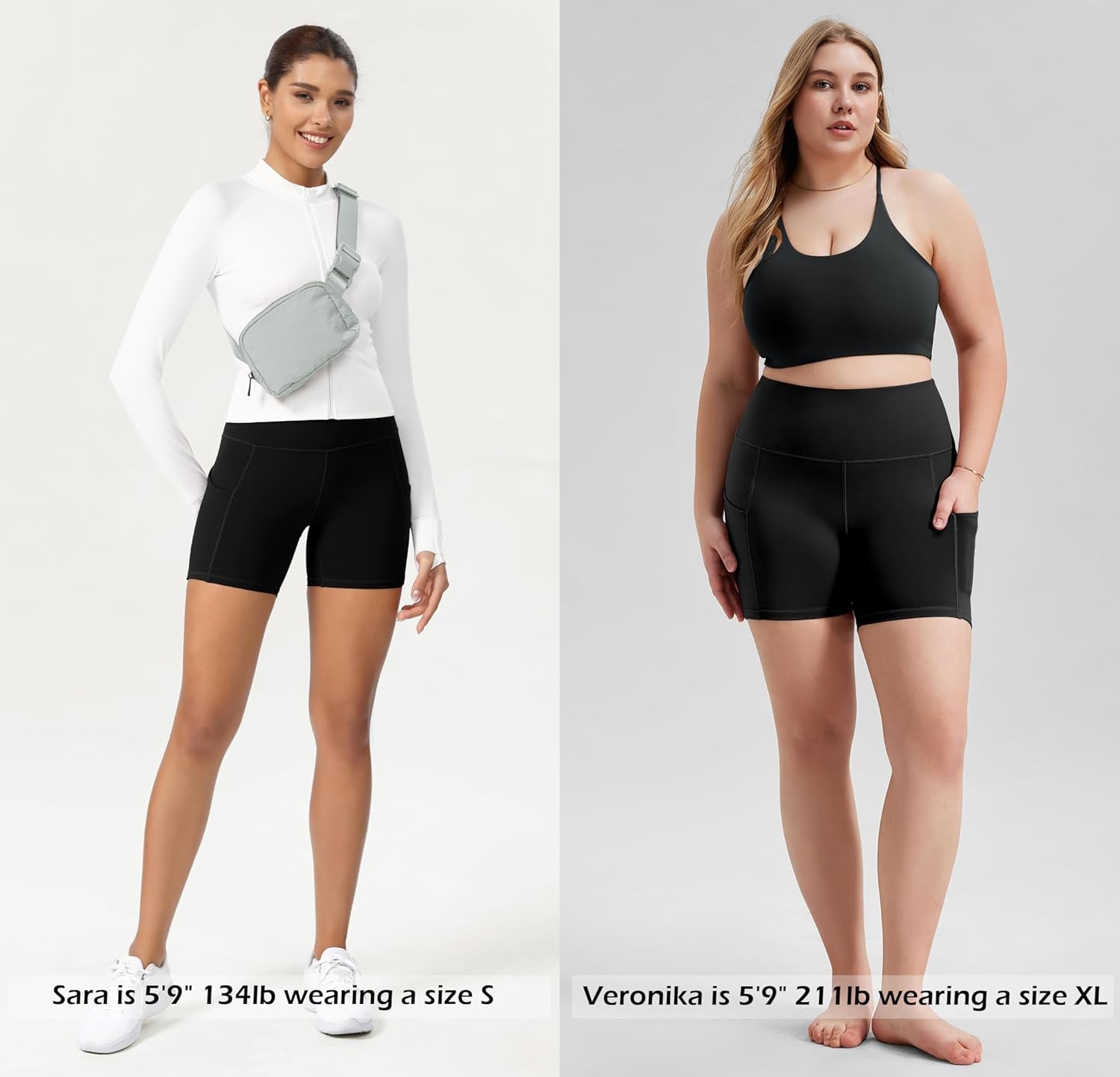 Women'S Tummy Control Biker Shorts 2.0 with Pockets High Waist Athletic Workout Yoga Shorts-5" / 8" / 10" Inseam