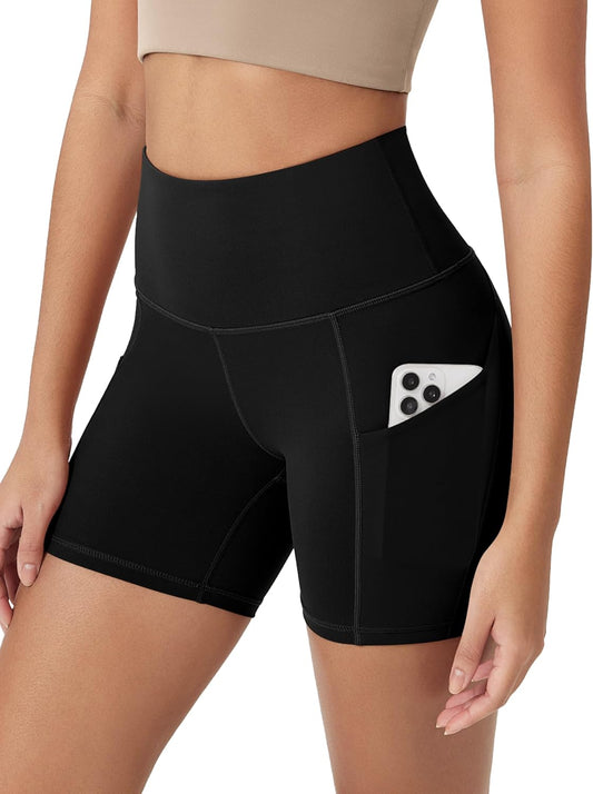 Women'S Tummy Control Biker Shorts 2.0 with Pockets High Waist Athletic Workout Yoga Shorts-5" / 8" / 10" Inseam